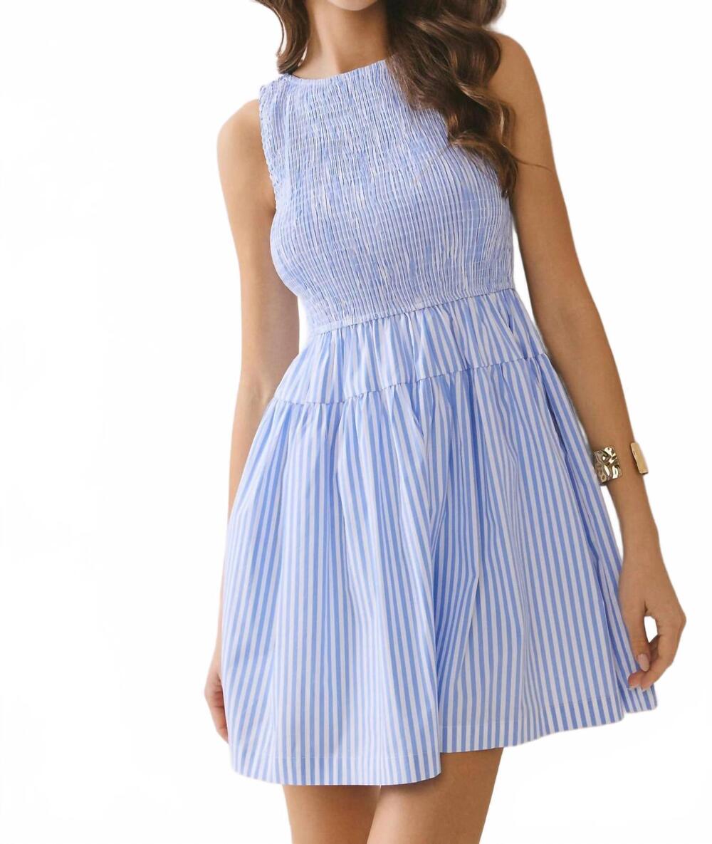 NEW TCEC seaside stroll mini dress in baby blue